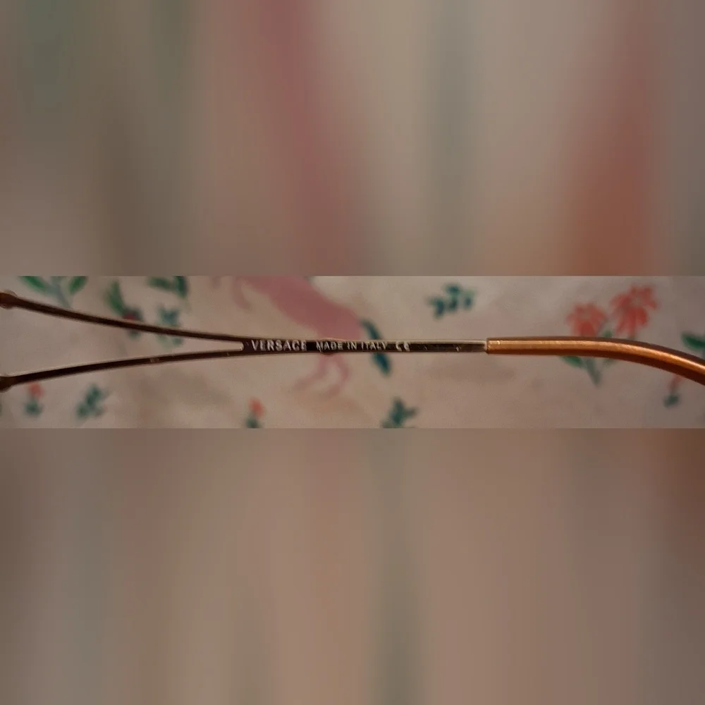 EUC Vintage Y2K Versace 1080B Gold Tone & Crystal Casual Reading Glasses Frames